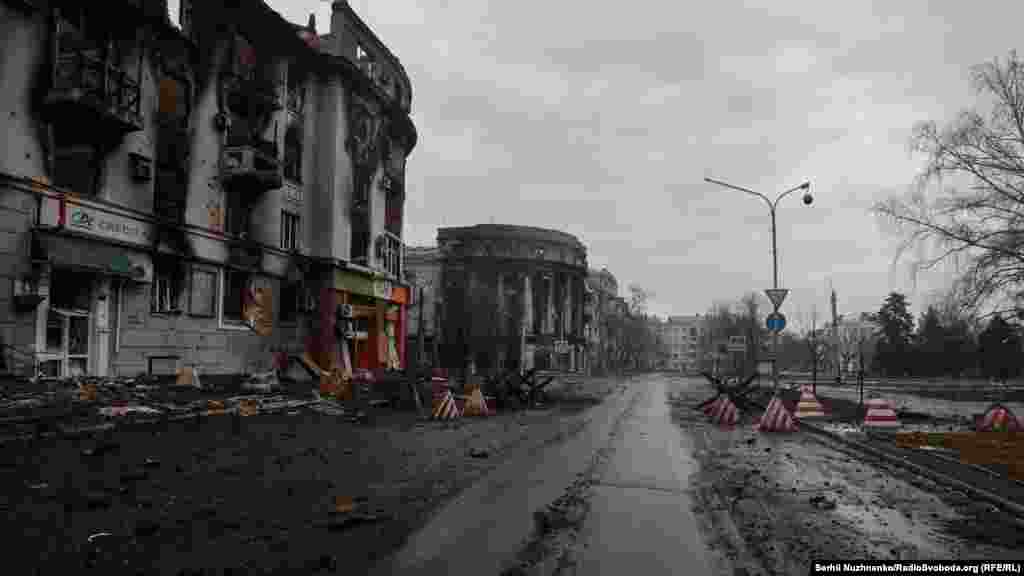 Цэнтар горада Бахмут у Данецкай вобласьці, 25 лютага 2023&nbsp;