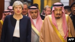 دیدار ترزا می با سلطان سعودی در سال ۲۰۱۷