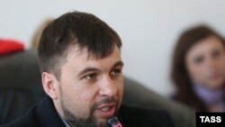 Liderul auto-proclamat al separatiștilor din Ucraina de est Denis Pușilin.