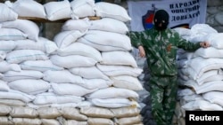 Para-militar pro-rus in Sloviansk