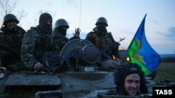 Militari ucraineni in Sloviansk.