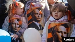 Manifestație a rusofonilor din Crimeea.