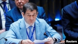Russian Deputy UN Ambassador Dmitry Polyansky addresses Security Council on September 26.