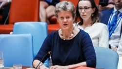Barbara Woodward, Britain's UN ambassador, said sanctions "will be reimposed this weekend.